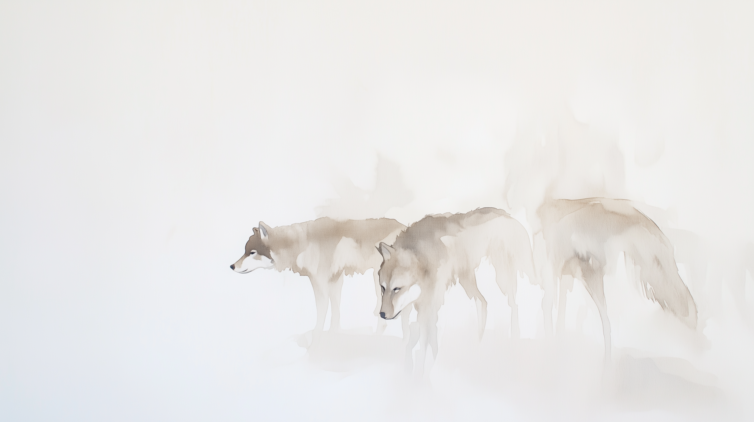 Artwork — golden retriever abstract scene dreamy minimalist watercolor 04