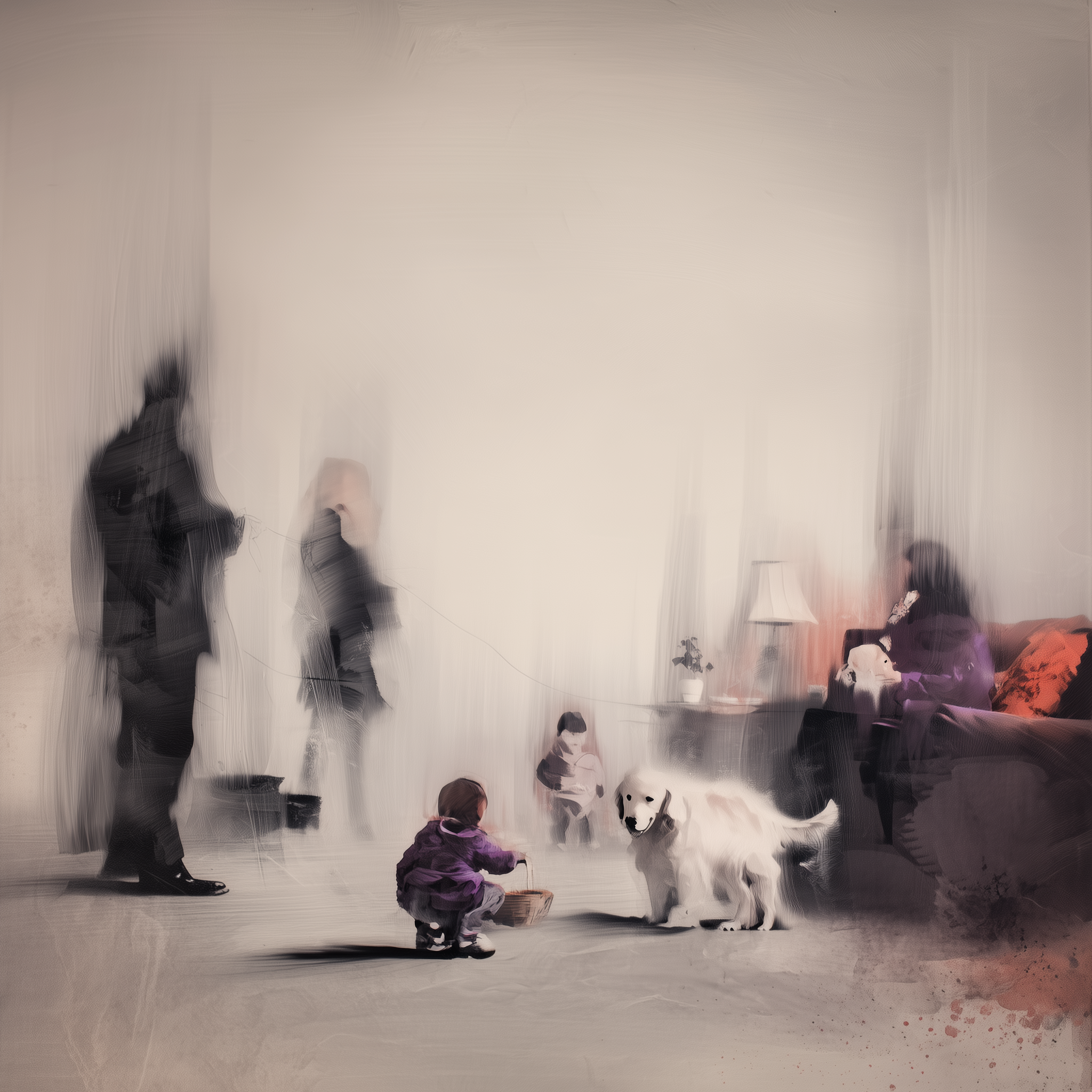 Artwork — golden retriever portrait nuanced watercolor 04