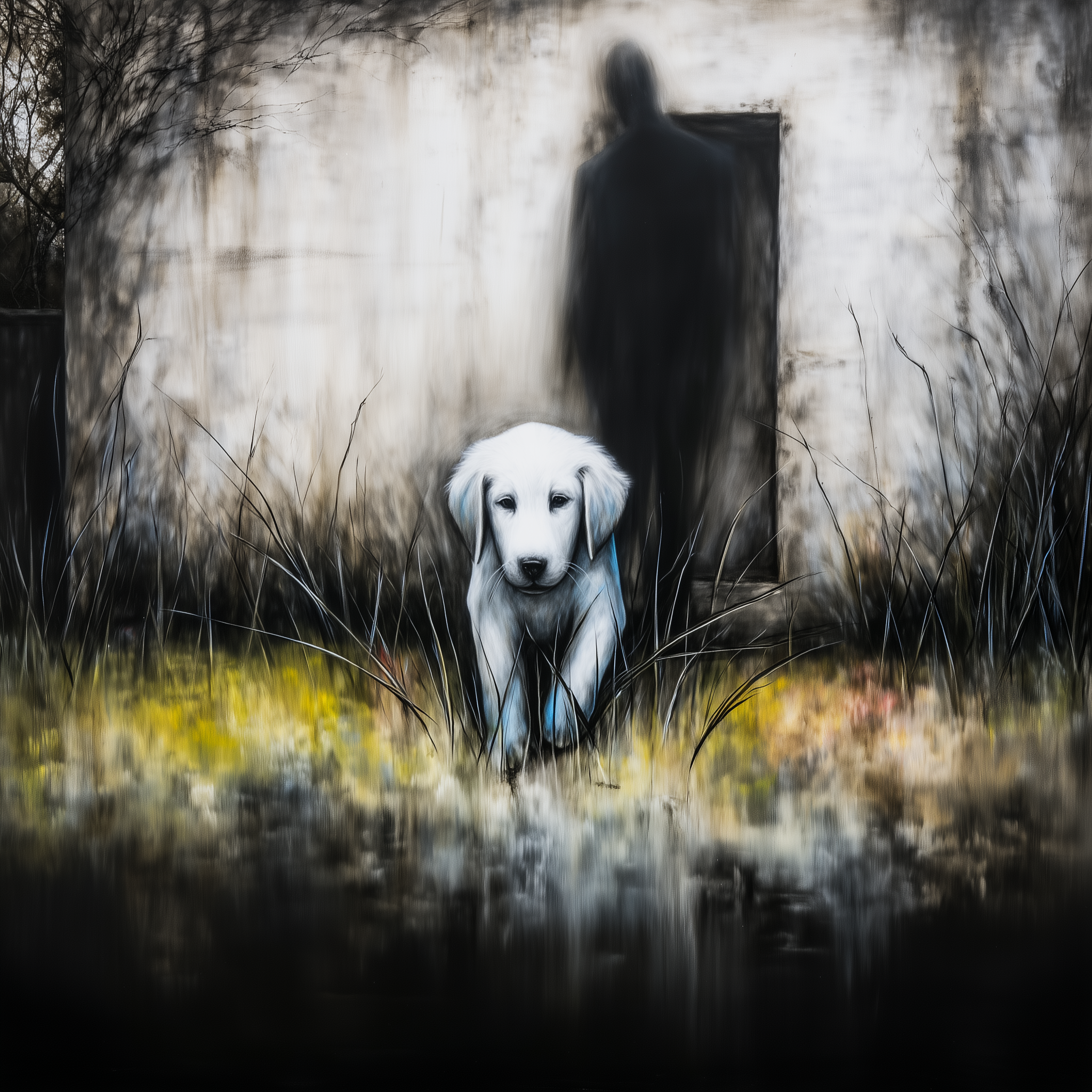 Artwork — golden retriever young golden gentle watercolor 01