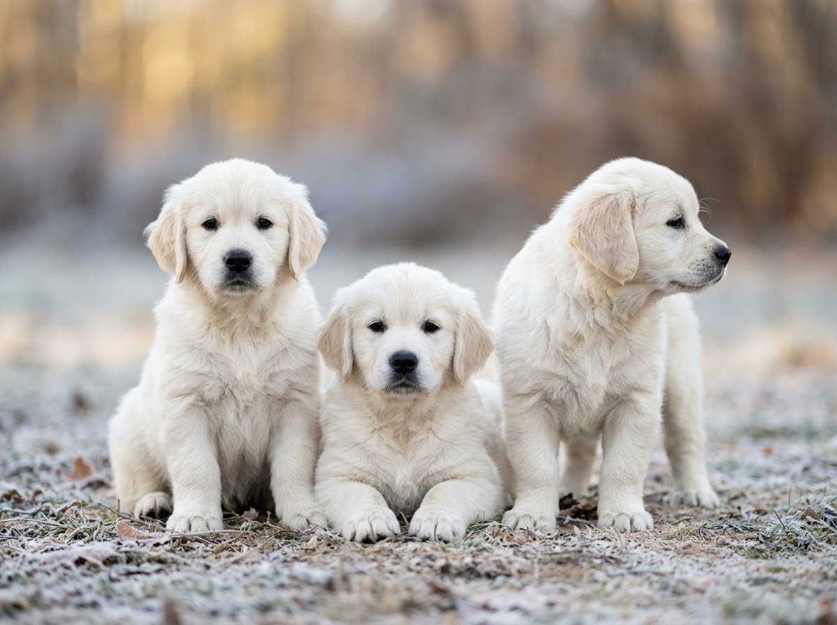 English Cream Golden Retriever puppies from Just Behaving