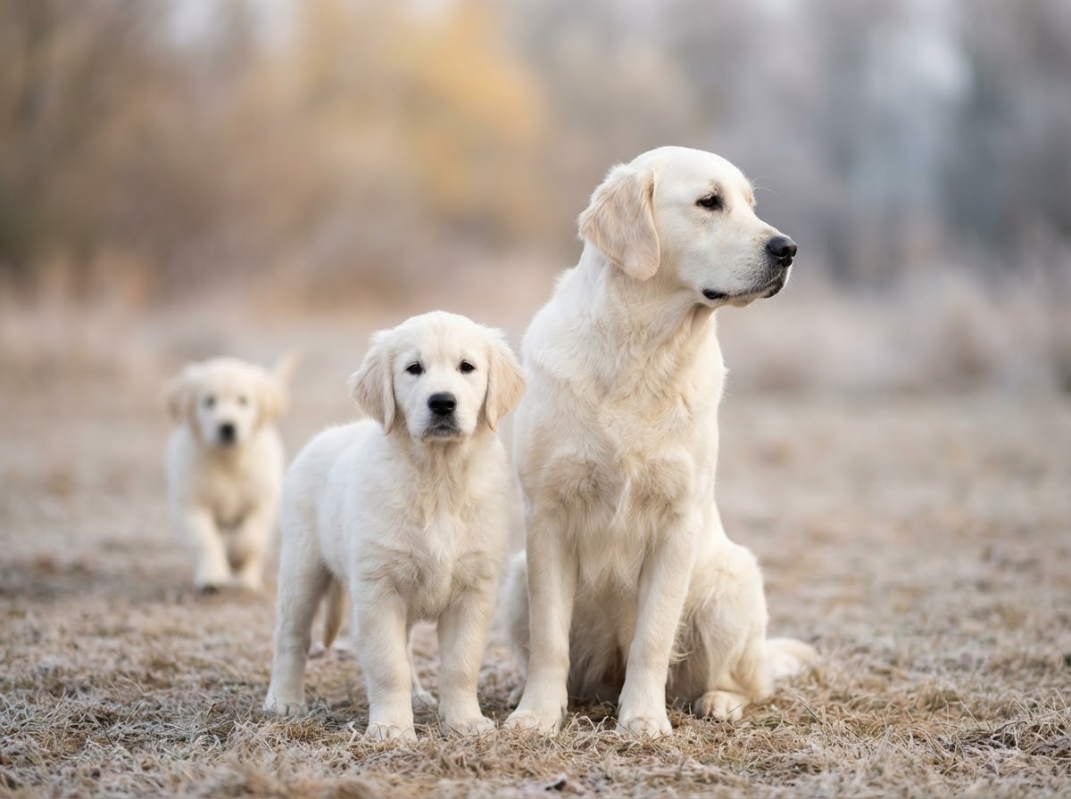 English Cream Golden Retriever litter